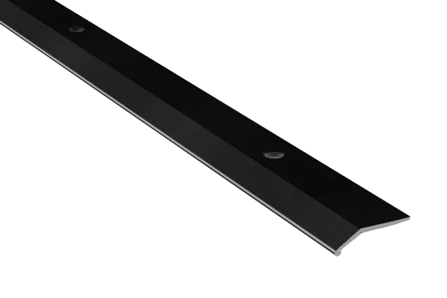 196HBK12 ALUMINUM BEVEL BAR RESIDENTIAL HAMMERED MATTE BLACK 1 IN (25 MM) X 12 FT
